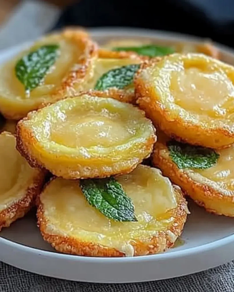 Crisp, Golden Twice-Fried Tostone Crunchies stacked on a plate, glistening with a light sprinkle of salt and served with a side of dipping sauce.