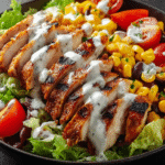 BBQ Chicken Skewer Salad