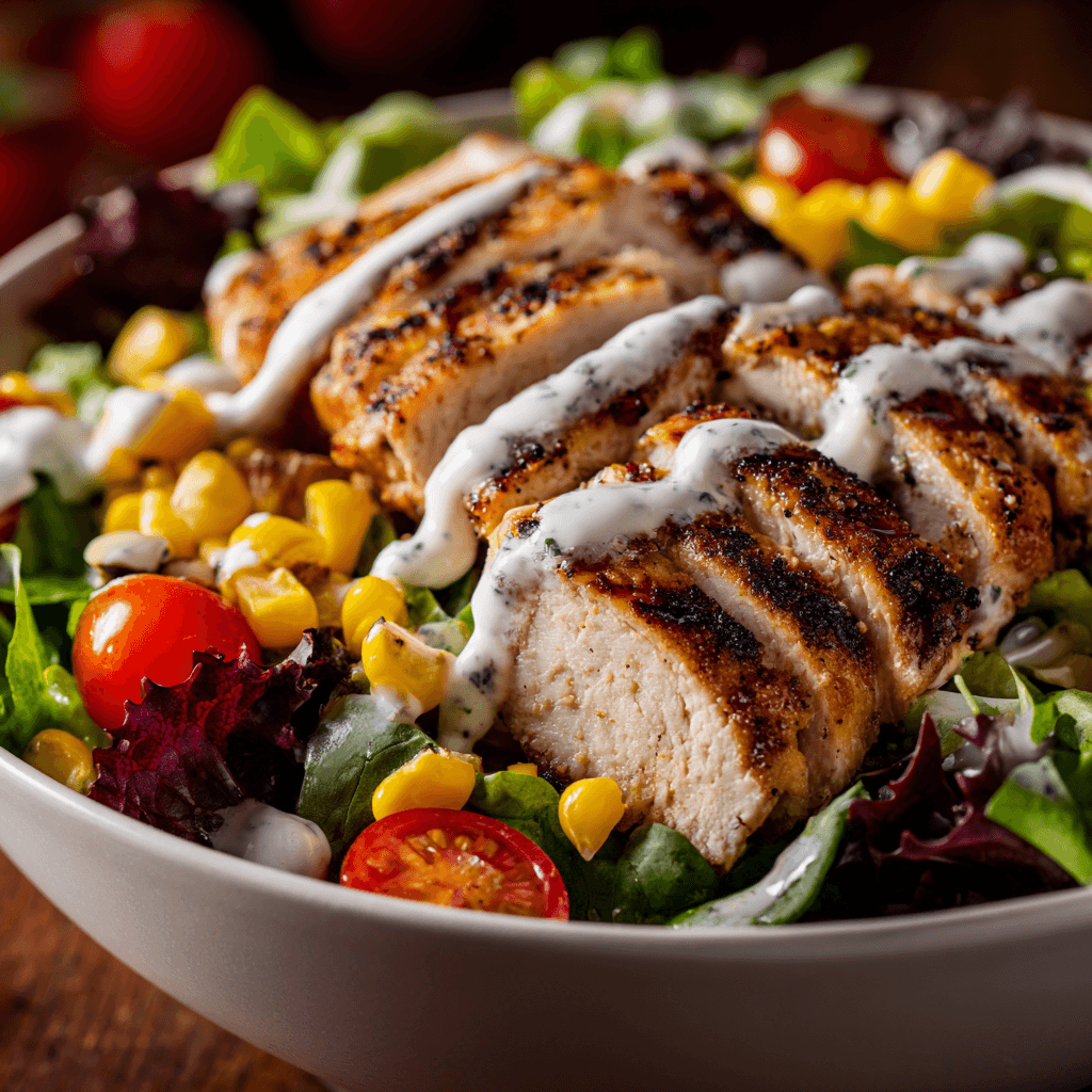 BBQ Chicken Skewer Salad easy